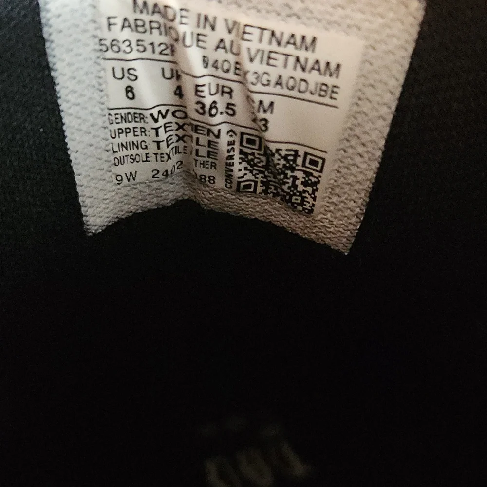 Converse Womens Black High-Top Sneakers - Picture 3 of 5